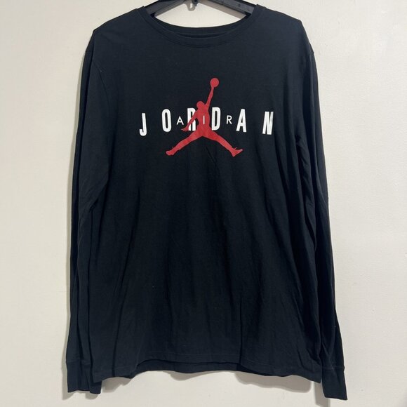 Nike Other - Nike Air Jordan Men’s Medium Black Long Sleeve Graphic Shirt  569921-00A NWOT